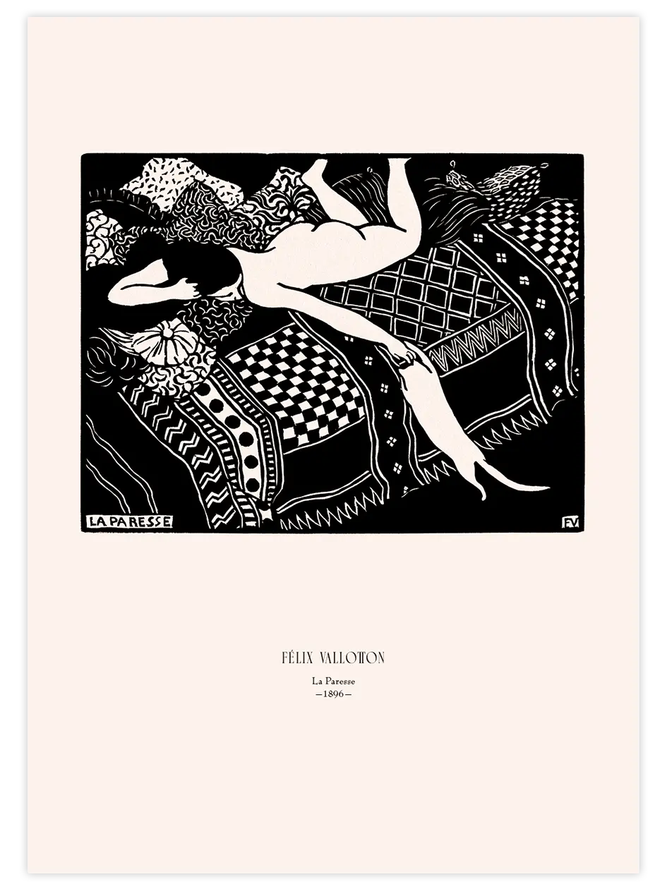 Felix Vallotton La Paresse - Art Print Ünlü Ressamlar Poster
