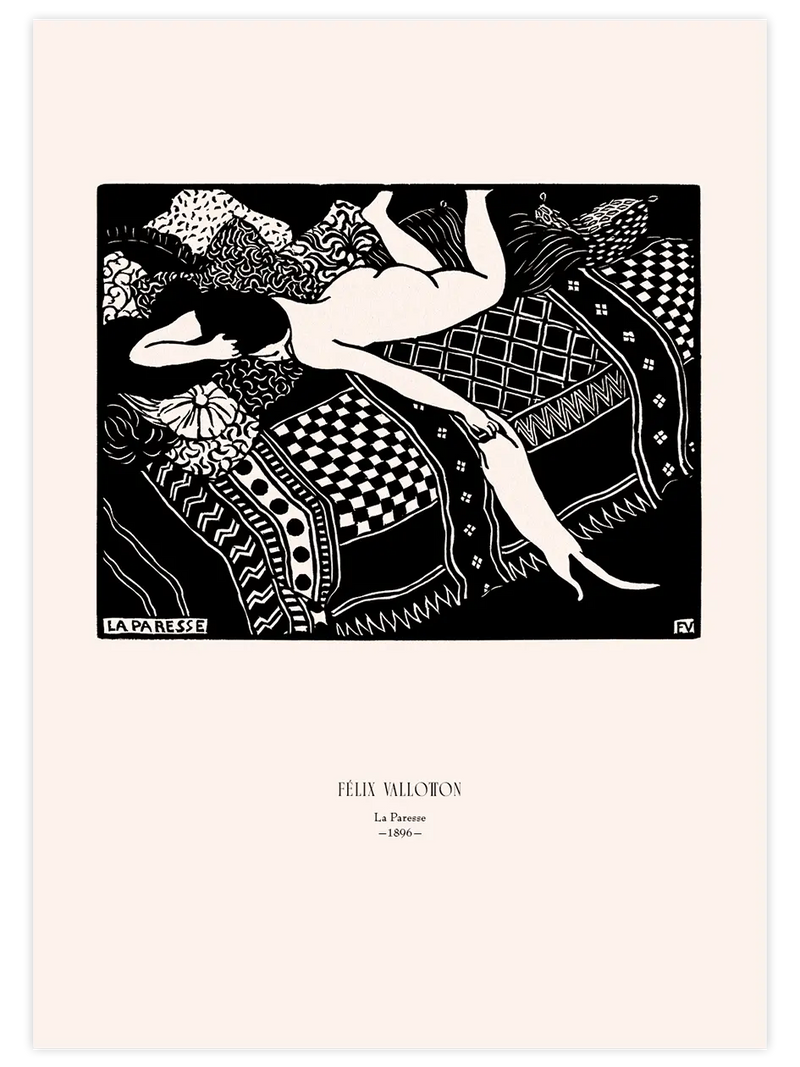 Felix Vallotton La Paresse - Art Print Ünlü Ressamlar Poster
