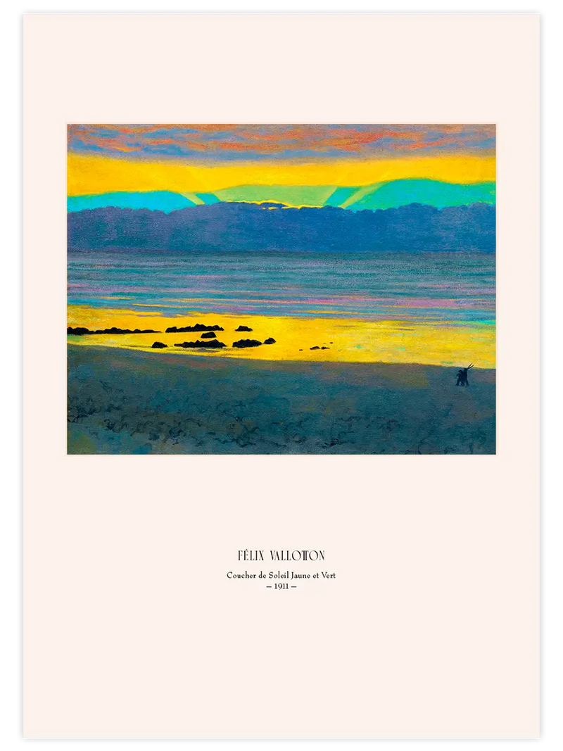 Félix Vallotton Yellow and Green Sunset - Art Print Ünlü Ressamlar Poster