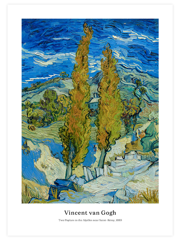 Van Gogh Two Poplars - Poster Seti Duo  Poster