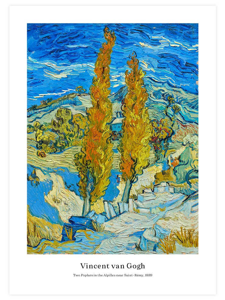 Van Gogh Two Poplars In The Alpilles - Art Print