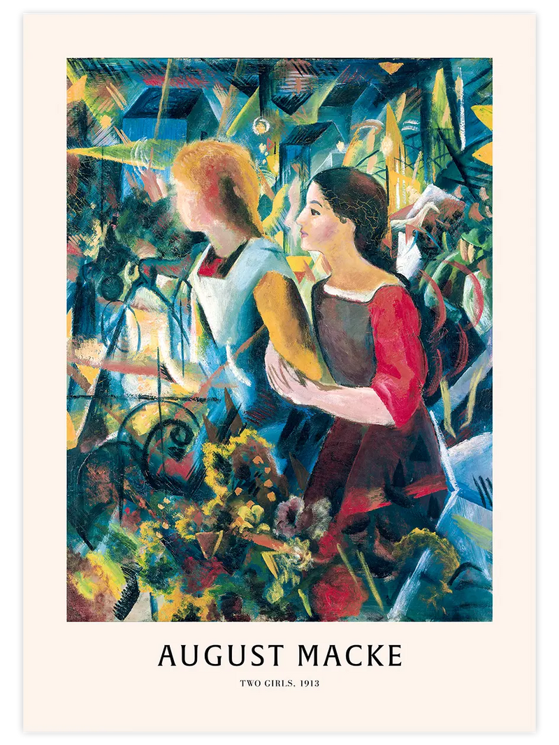 August Macke Two Girls - Art Print Ünlü Ressamlar Poster