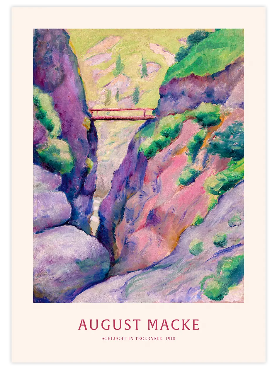 Macke Schlucht in Tegernsee - Art Print Ünlü Ressamlar Poster