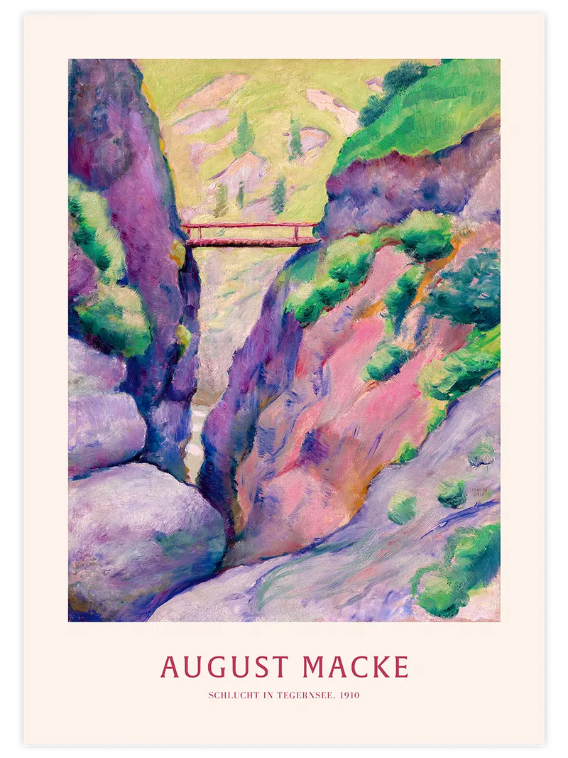 Macke Schlucht in Tegernsee - Art Print Ünlü Ressamlar Poster
