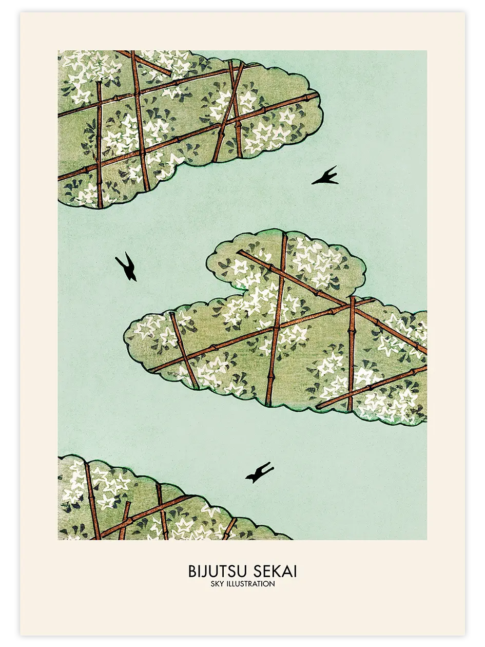 Bijutsu Sekai Sky Illustration - Art Print Ürün ana görseli