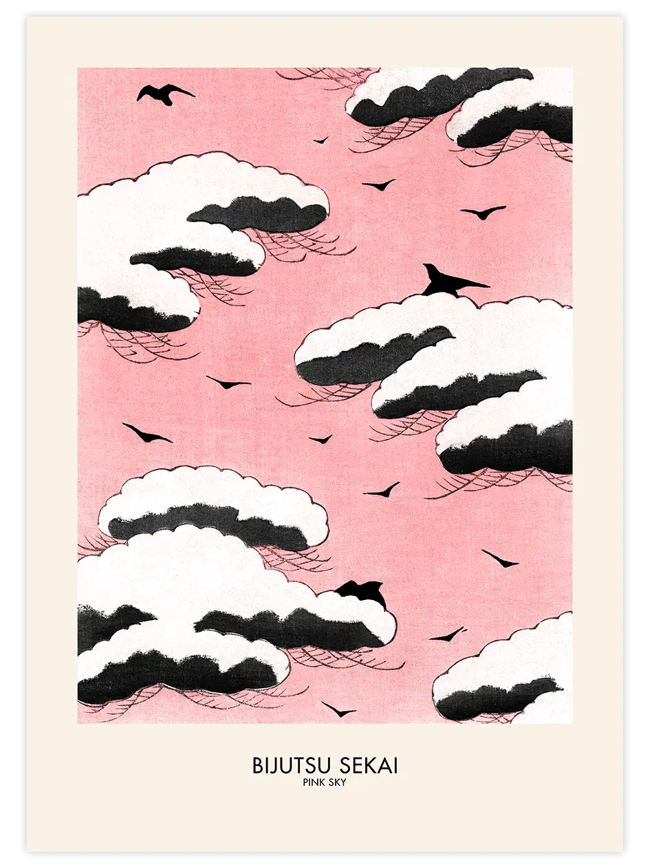 Bijutsu Sekai Pink Sky - Art Print