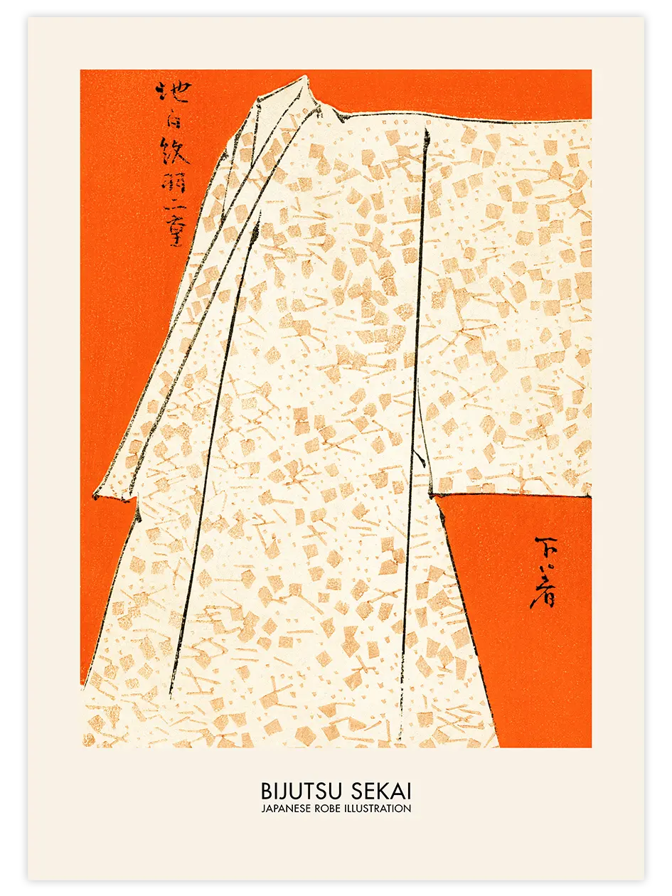 Bijutsu Sekai Japanese Robe Illustration - Art Print