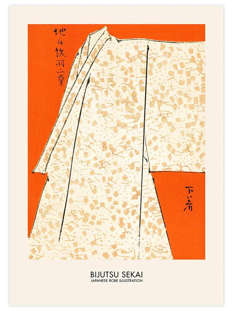 Bijutsu Sekai Japanese Robe Illustration - Art Print Ünlü Ressamlar Poster