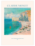 Claude Monet Étretat, the Beach and the Falaise d'Amont - Art Print