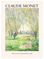 Monet Woman Seated Under The Willows - Art Print