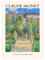 Monet The Artist's Garden At Vetheuil - Art Print