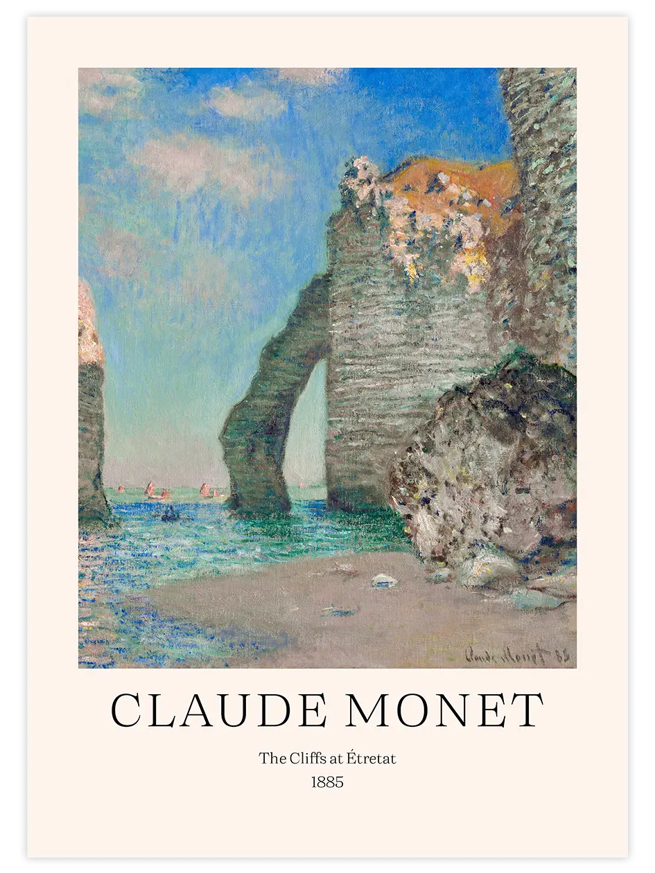 Claude Monet The Cliffs At Étretat - Art Print