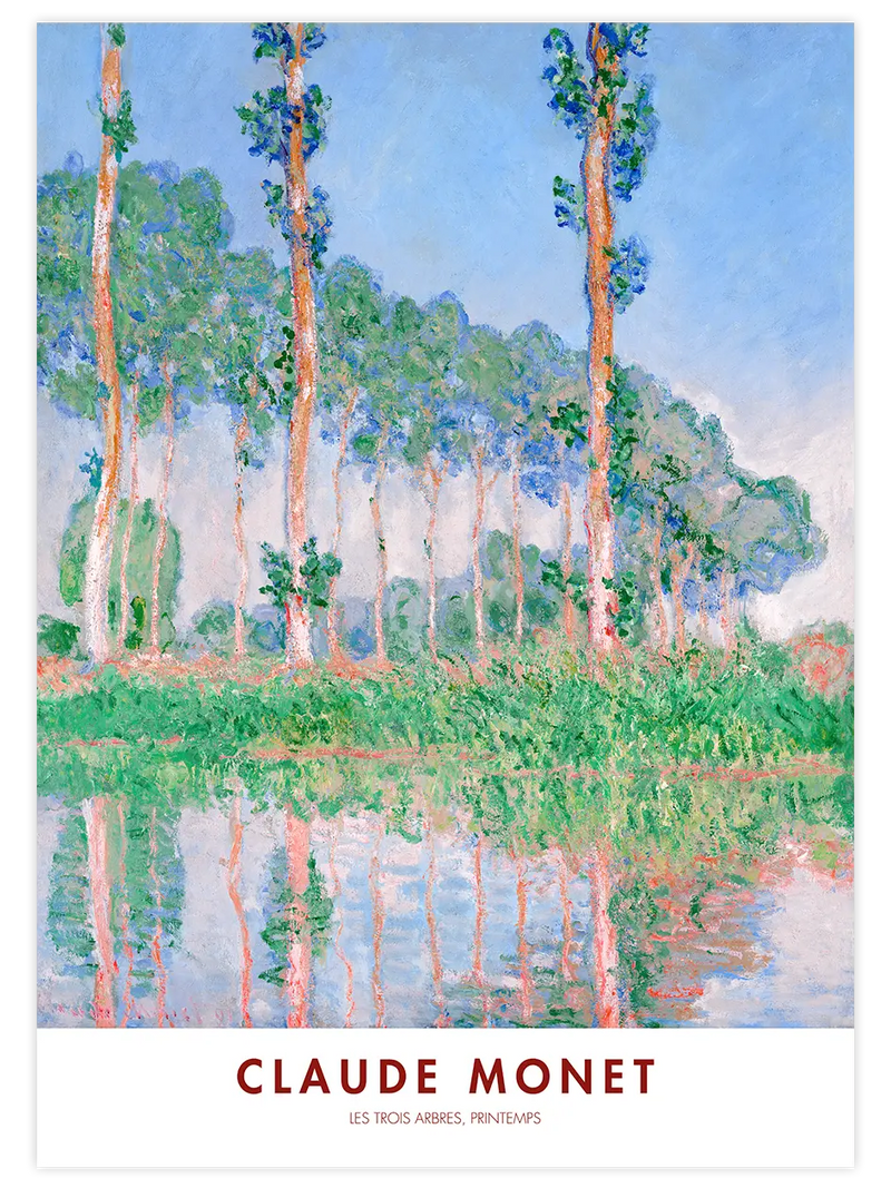Monet Three Trees in Spring - Art Print Ünlü Ressamlar Poster