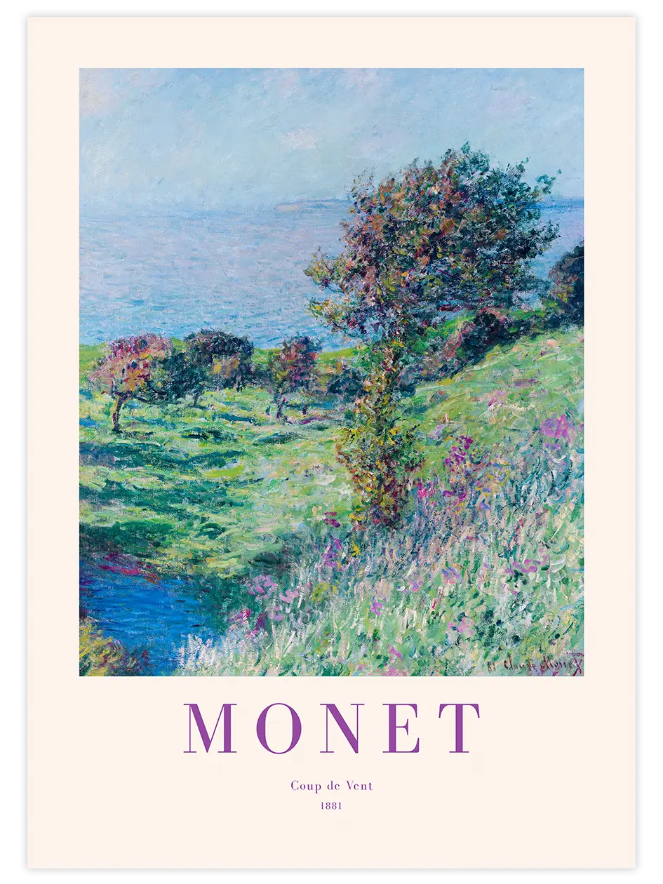 Monet Coup de Vent - Art Print Ünlü Ressamlar Poster