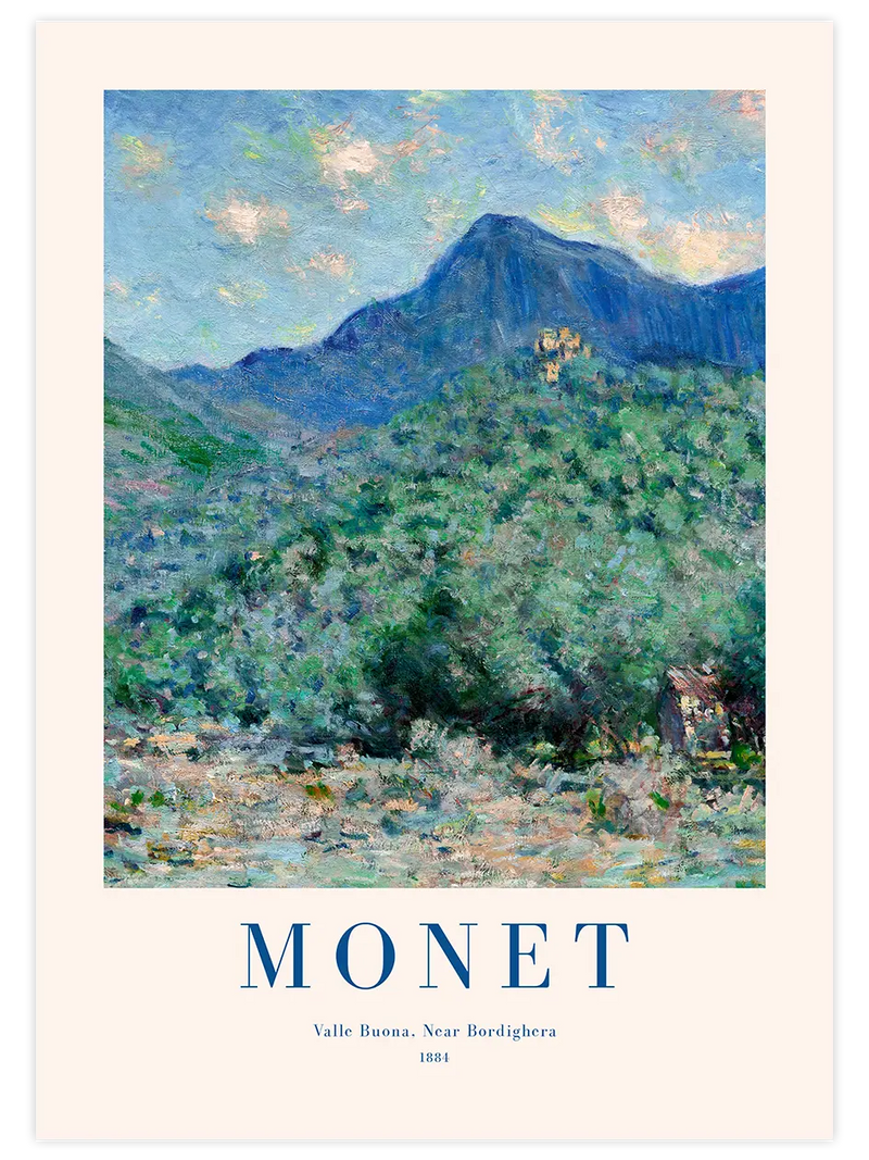 Monet Valle Buona Near Bordighera - Art Print Ünlü Ressamlar Poster