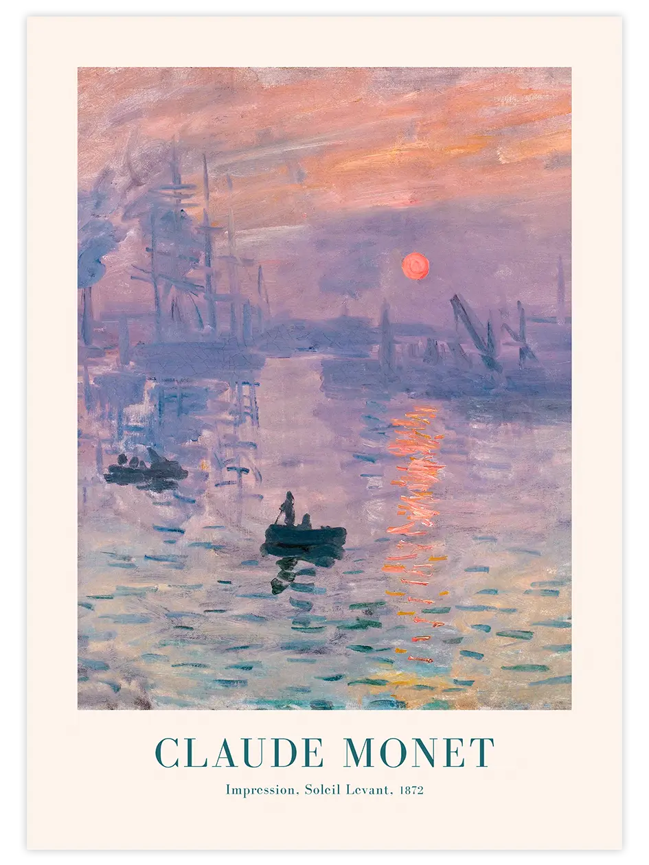 Monet Impression Soleil Levant - Art Print Ünlü Ressamlar Poster