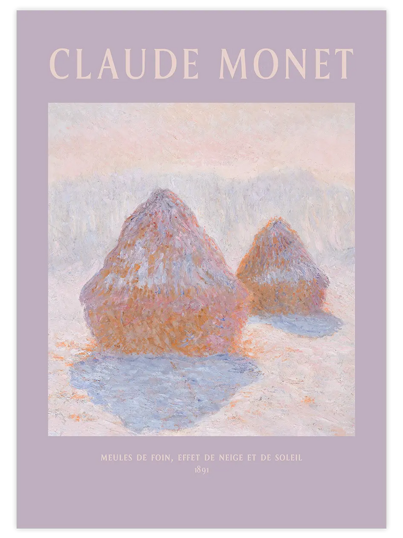 Claude Monet Meules de Foin- Art Print Ünlü Ressamlar Poster