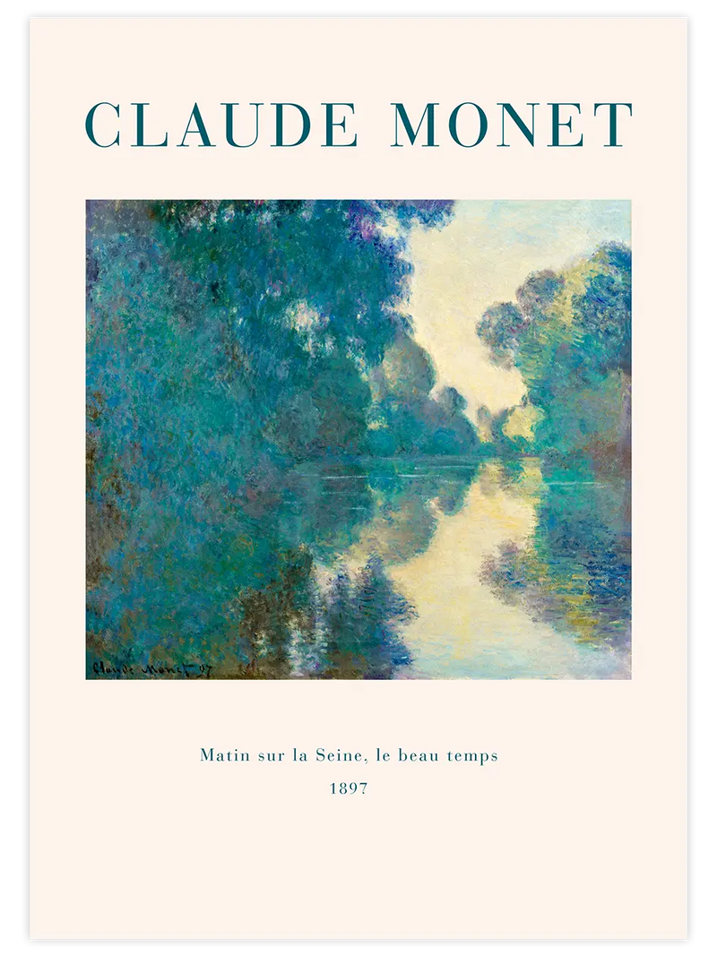 Monet Matin sur la Seine - Art Print Ünlü Ressamlar Poster