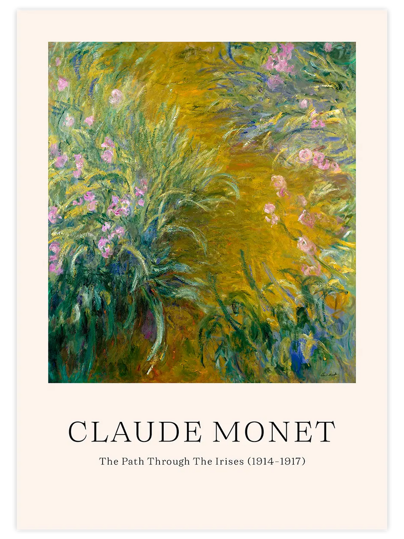 Monet The Path Through The Irises - Art Print Ünlü Ressamlar Poster