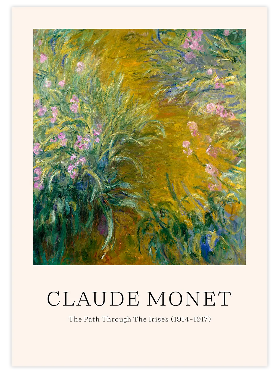 Monet The Path Through The Irises - Art Print Ürün ana görseli