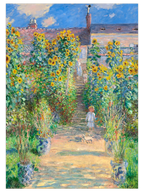 Monet The Artist's Garden at Vétheuil - Art Print