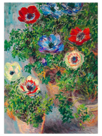 Monet Still Life with Anemones - Art Print