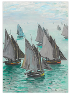 Claude Monet Fishing Boats - Art Print