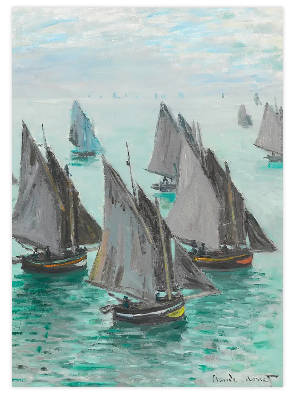 Claude Monet Fishing Boats - Art Print