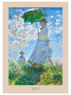 Monet Şemsiyeli Kadın - Art Print