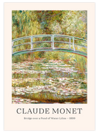 Monet Bridge Over A Pond Of Water Lilies - Art Print