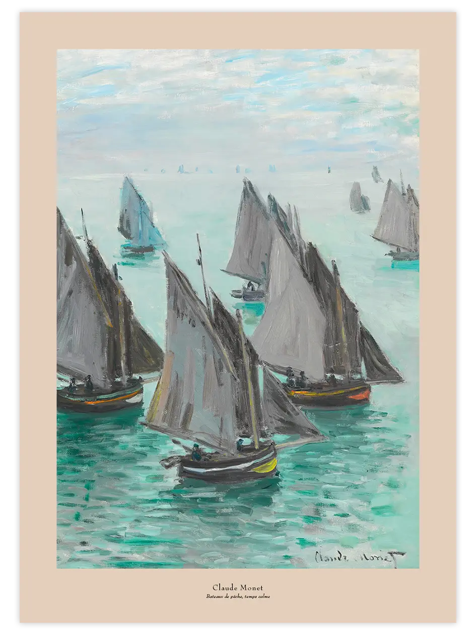 Monet Fishing Boats, Calm Weather - Art Print Ünlü Ressamlar Poster