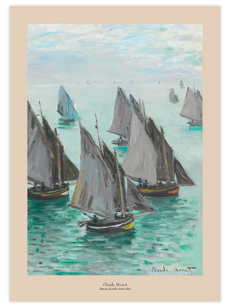 Monet Fishing Boats, Calm Weather - Art Print Ünlü Ressamlar Poster