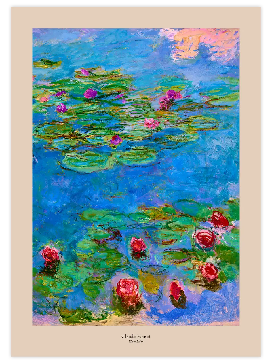 Monet Nilüferler - Art Print Ünlü Ressamlar Poster