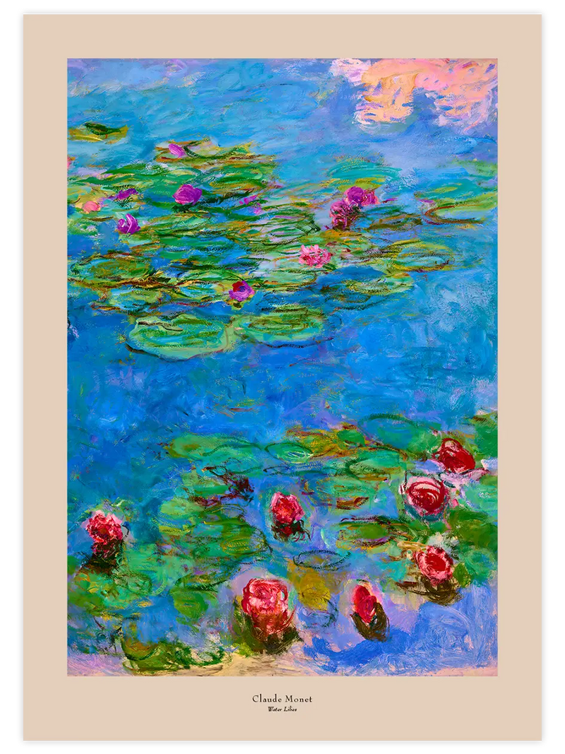 Monet Nilüferler - Art Print Ünlü Ressamlar Poster