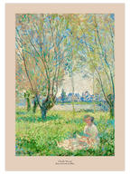Monet Söğütlerin Altında Oturan Kadın - Art Print