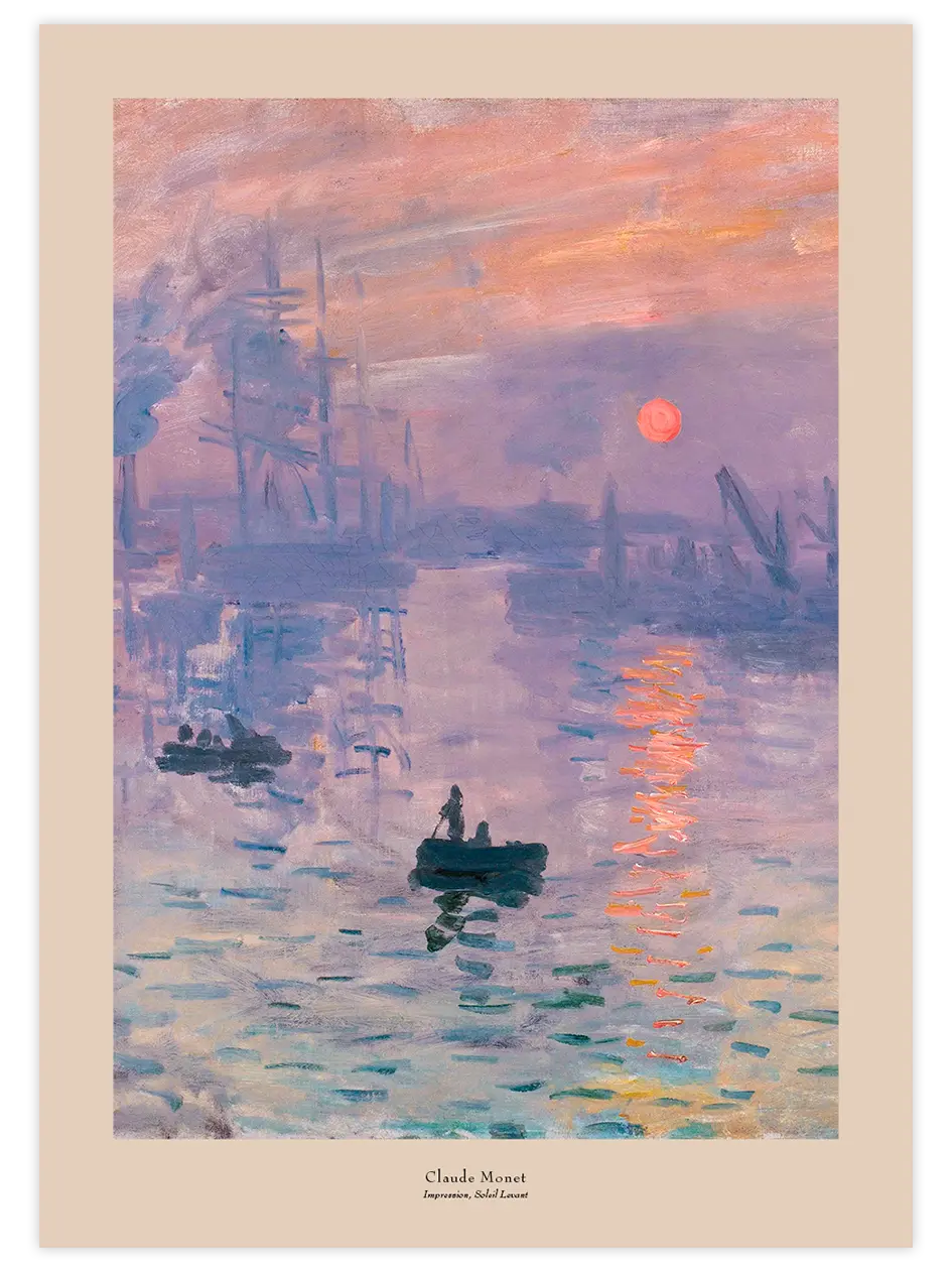 Monet İzlenim: Gün Doğumu - Art Print Ünlü Ressamlar Poster