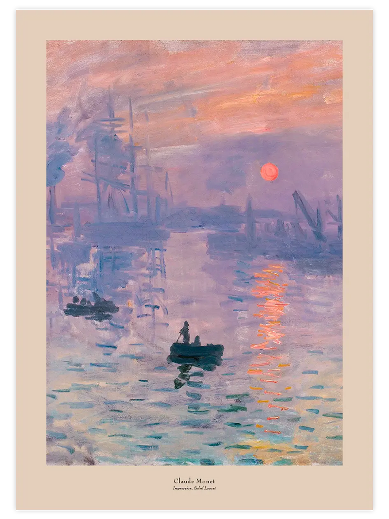 Monet İzlenim: Gün Doğumu - Art Print Ünlü Ressamlar Poster