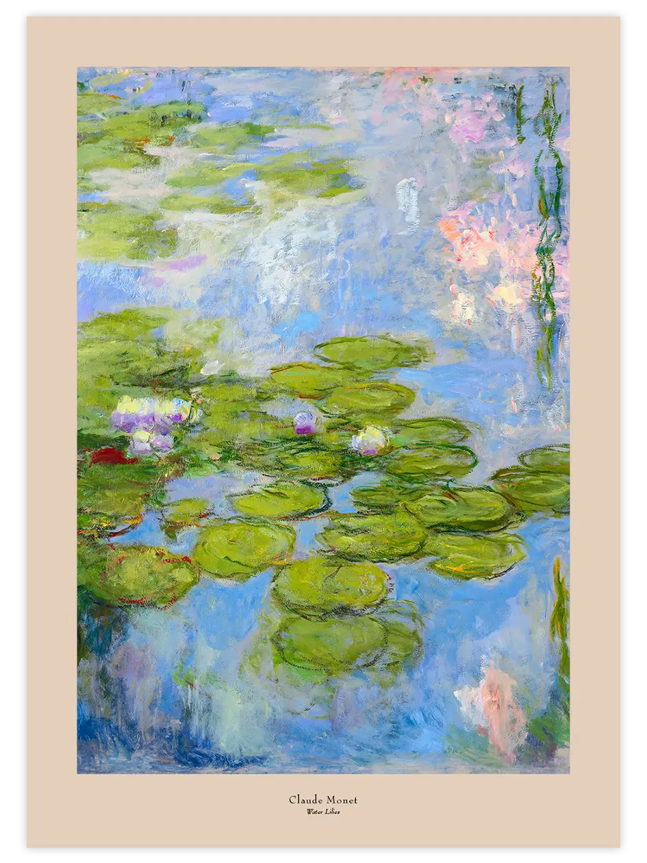 Monet Water Lilies - Art Print Ünlü Ressamlar Poster