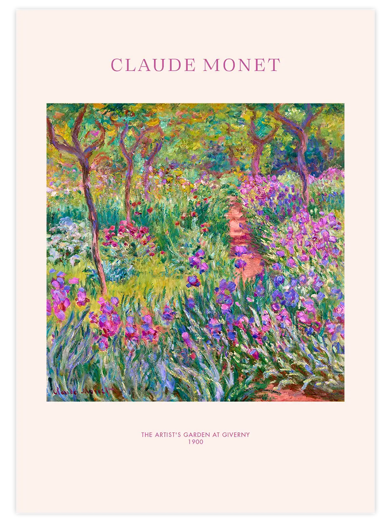 Monet The Artist’s Garden at Giverny - Art Print Ünlü Ressamlar Poster