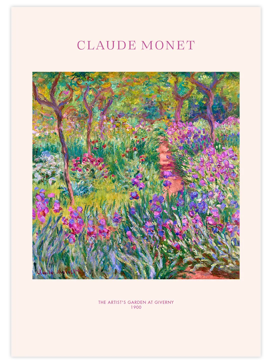 Monet The Artist’s Garden at Giverny - Art Print Ürün ana görseli
