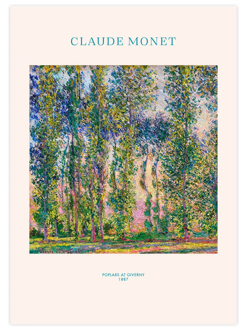 Monet Poplars at Giverny - Art Print Ünlü Ressamlar Poster