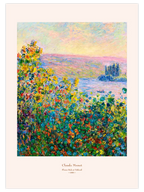 Monet Flower Beds at Vétheuil - Art Print