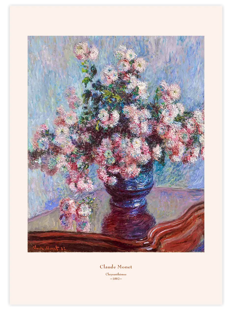 Monet Chrysanthemums - Art Print Ünlü Ressamlar Poster