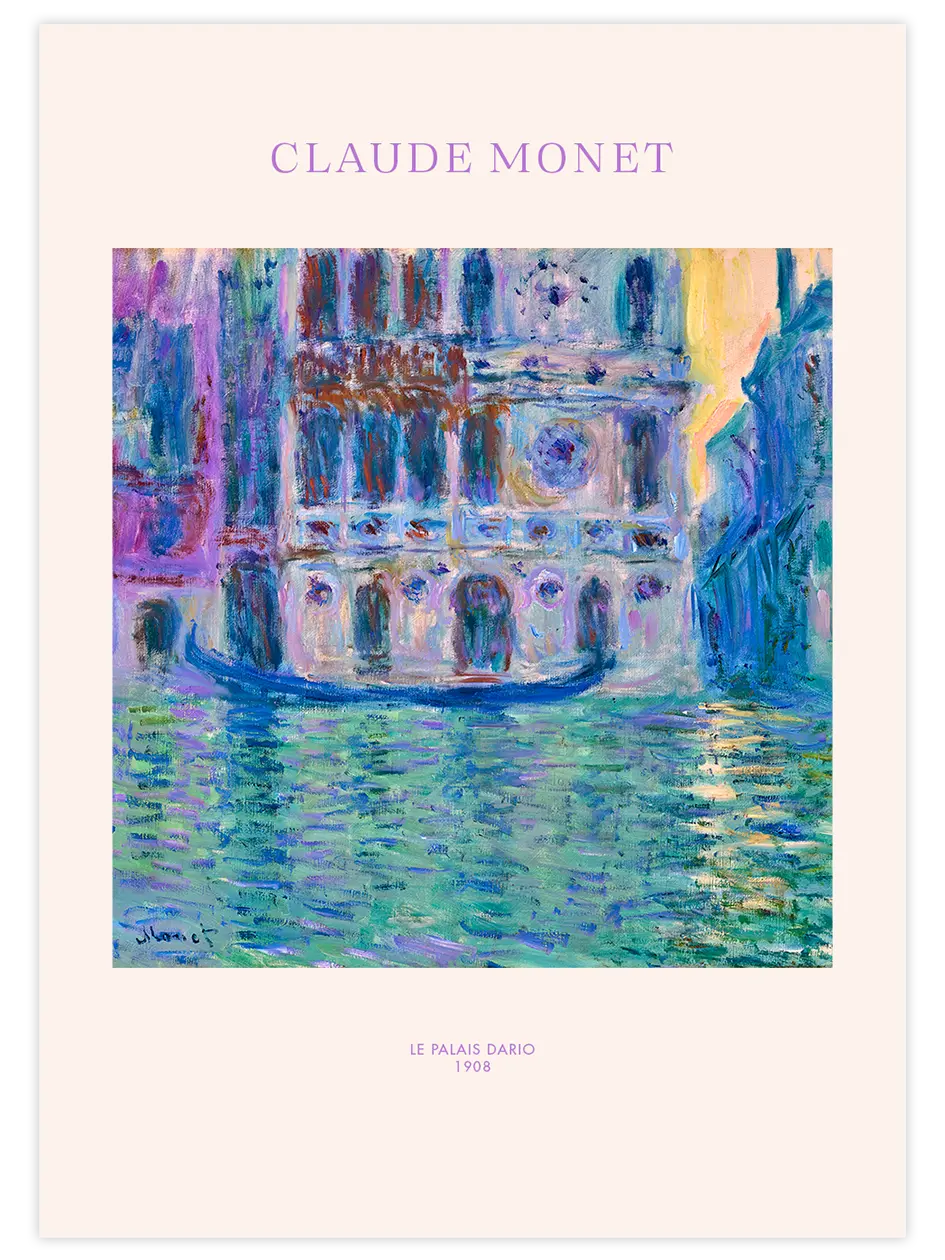 Monet Le Palais Dario - Art Print Ünlü Ressamlar Poster