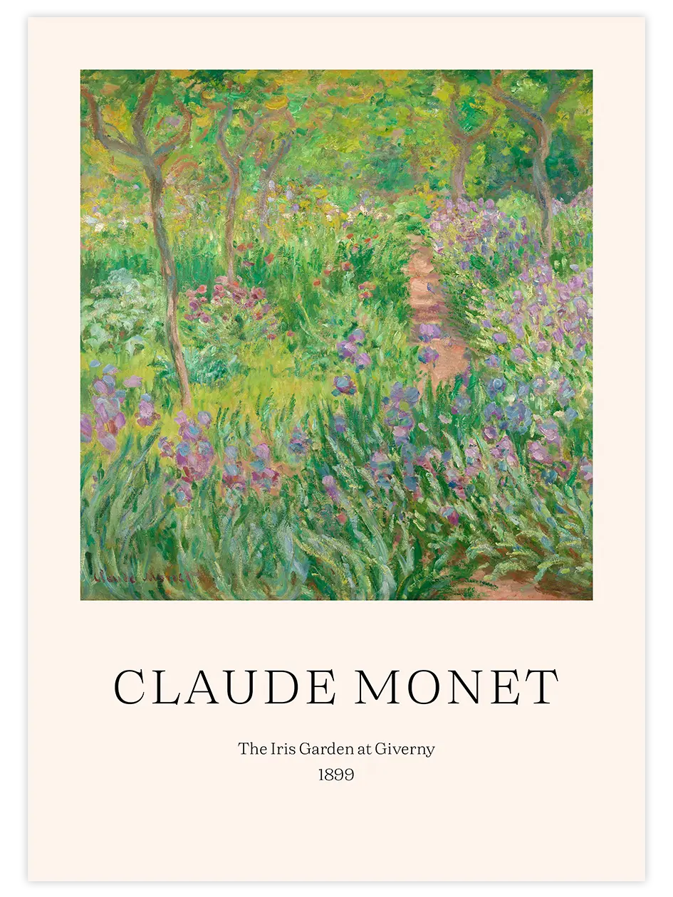 Monet The Iris Garden At Giverny - Art Print Ünlü Ressamlar Poster