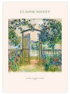 Monet The Garden Gate at Vetheuil - Art Print