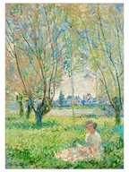 Monet Woman Seated under the Willows - Art Print