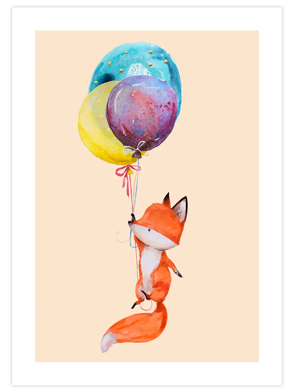 Minik Tilki N1 - Art Print Çocuk Odası Poster