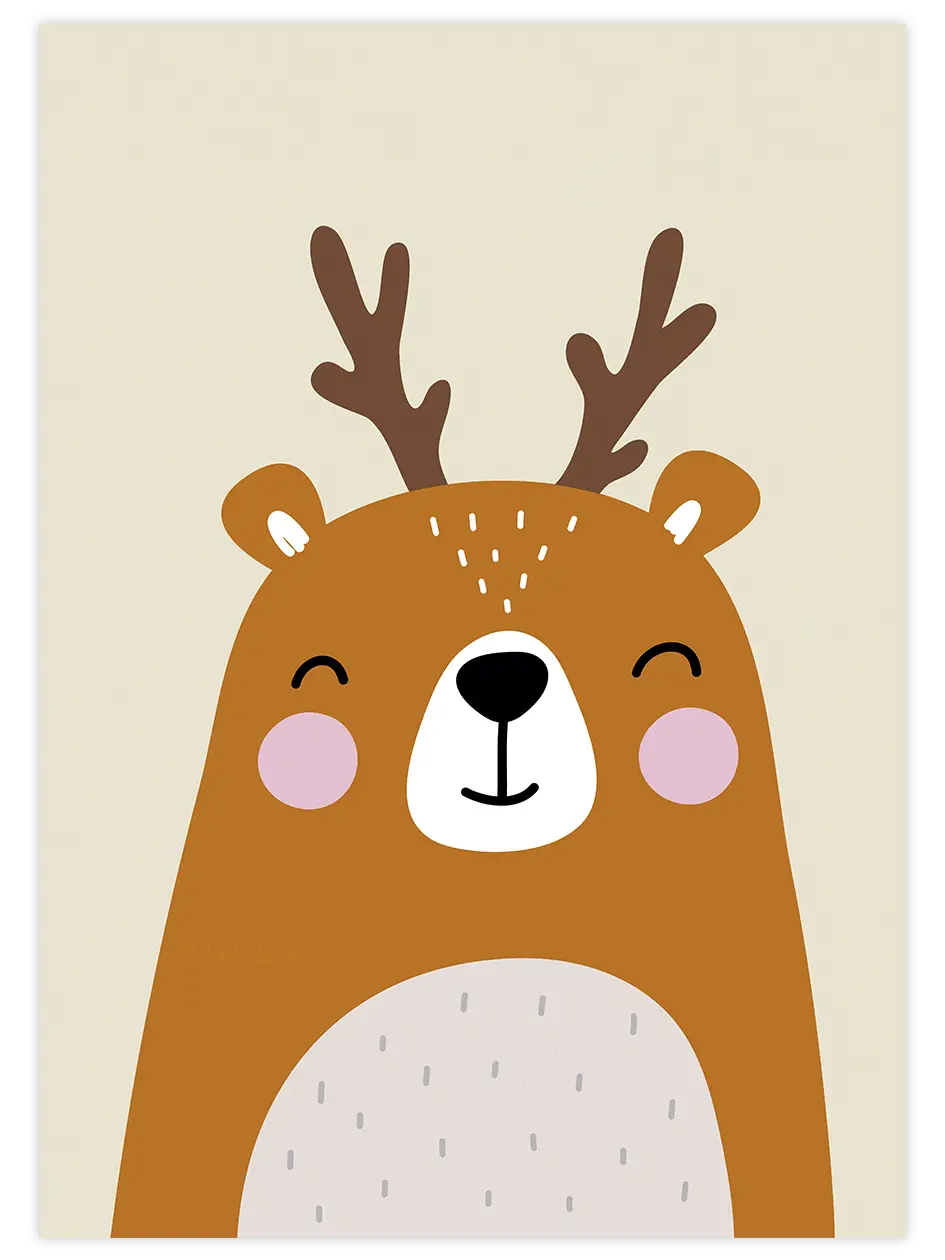 Geyik Resmi - Art Print