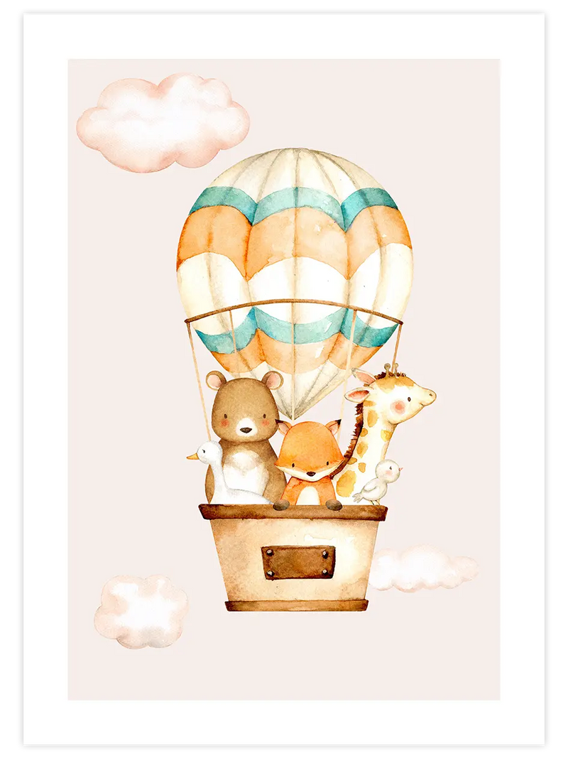 Bulutlarda N4 - Art Print Çocuk Odası Poster